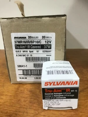 Sylvania Tru Aim IR covered flood light 37W 37 MR 16 /IR/SP/10/C 12V