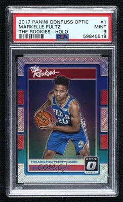 2017 Panini Donruss Optic The Rookies Holo Prizm Markelle Fultz #1 PSA 9 MINT RC - Image 1 of 2