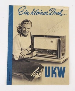 Reklame Prospekt Radio Hör UKW Hessischer Rundfunk um 1955 - Bild 1 von 2