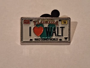 Disney Trading Pins-2006 WDW H.M.-License Plate-I Love Walt - Foto 1 di 1
