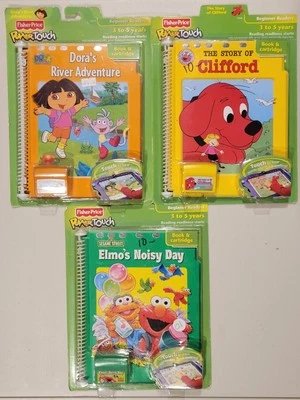 Lot of (3) Elmo, Dora Explorer, Clifford Fisher Price Power Touch Books 3-5 NEW - Image 1 of 4