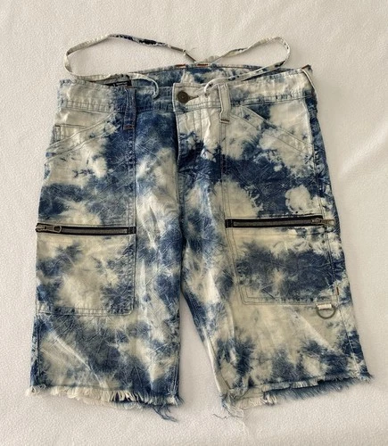 True Religion Shorts Men's 30 Logan Relaxed Denim Button Fly Cut Offs Hem # - Image 1 of 4