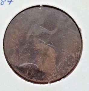 Großbritannien 1884 Penny Umlaufzustand getragen - Bild 1 von 2