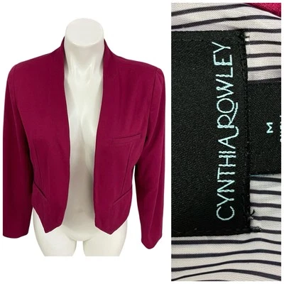 Cynthia Rowley Blazer Womens M Pink Jacket Office Corpcore Career Work Capsule - Image 1 of 4