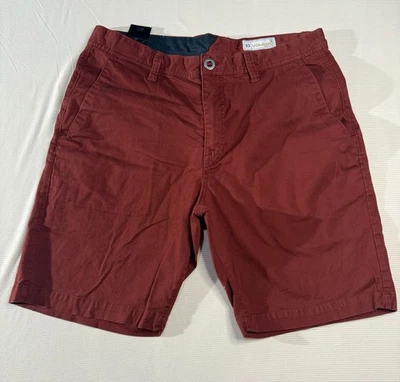 Volcom Men’s 33 Red Cotton Stretch Chino Shorts Casual Summer Skate Surf - Image 1 of 4