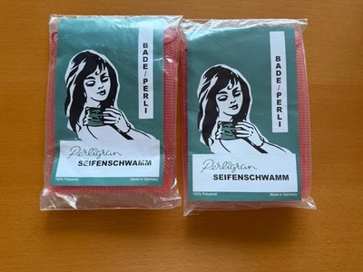DDR  2 Seifenrestbeutel  " Perligran"     Seifensäckchen , Farbe rot Neu! - Bild 1 von 3