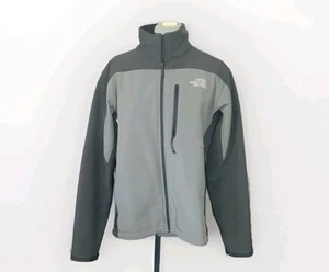 THE NORTH FACE Jacket Mens Medium Grey Apex Bionic Softshell Fleece Lined Zip - Picture 1 of 12