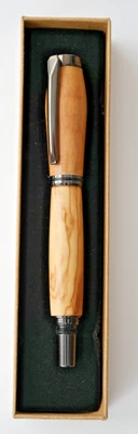 Kugelschreiber, Tintenroller Hand gedrechselt aus Oliven Holz - Bild 1 von 4