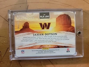 2022  JAHAN DOTSON Landscape Printing Plate Rookie  RC Auto 1/1 Impeccable  - Picture 1 of 2