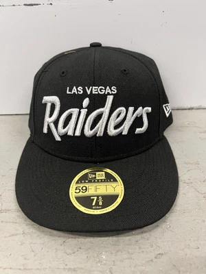 New Era 59Fifty Las Vegas Raiders Fitted Hat Black 7 5/8 NFL Cap Official - Image 1 of 4