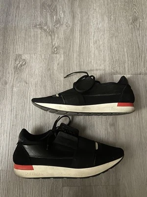Men’s Balenciaga Mesh Race Runner Size 40 Sneaker Red - Image 1 of 4