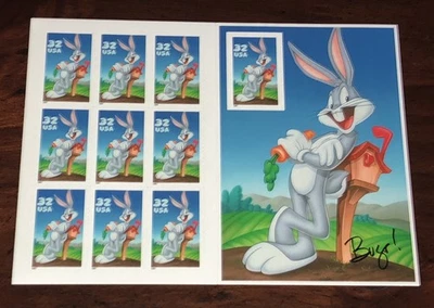 USPS Bugs Bunny Full Sheet Looney Tunes Sheet of Ten 32¢ Stamps Scott 3137 - Image 1 of 2