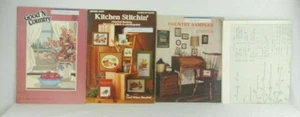 Vintage Cross Stitch Books(4)- Country Sampler Good' N Country Family Tree & etc - Picture 1 of 12