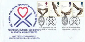 NHS Scottish Blood Transfusion Service GB FDC Edinburgh 1998 CLEARANCE (95641) - Picture 1 of 1