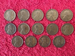LINCOLN 1909, 09VDB,10-P Thru 14-P,16-PDS,17-P,18-P,19-PS: G-Fine, 14 Coin Lot - Picture 1 of 9
