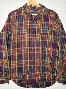 Polo Ralph Lauren Shirt Men 2XL Red Madras Plaid Whitfield Classic Fit 2 Pockets - Picture 1 of 5