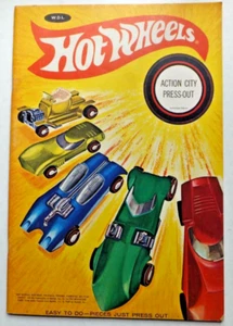 Original HOT WHEELS Action City Press-Out Book 1969 Unused. Scarce - Picture 1 of 15