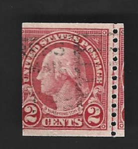 Scott#599A Washington miscut single from Line Pair - (A-1) - Picture 1 of 2