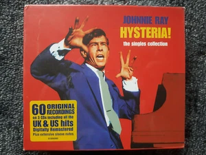 JOHNNIE RAY - HYSTERIA! - THE SINGLES COLLECTION - 3 CD Set - NEW - Imagen 1 de 4