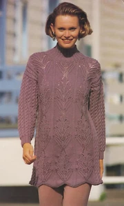 womens ladies sweater jumper double knit knitting pattern COPY b3 - Picture 1 of 1