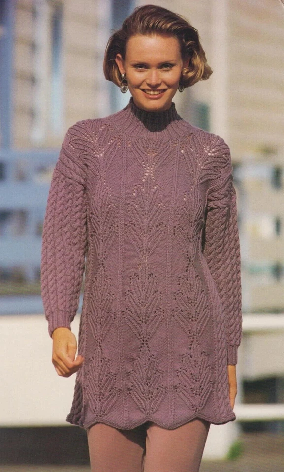 womens ladies sweater jumper double knit knitting pattern COPY b3 - Image 1 of 1