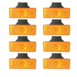 8x 4 LED Side Marker 12V 24V Orange Amber Lights for Iveco Mercedes Fiat Renault - Picture 1 of 5