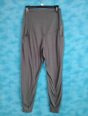 Women's Maternity Cargos Full Tummy Cuff Ankle Pants  Color Gray  Size Small - Image 1 of 4