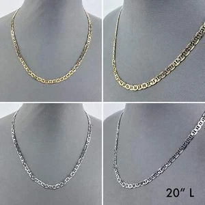 Flat Mariner Link Chain Necklace - Picture 1 of 5