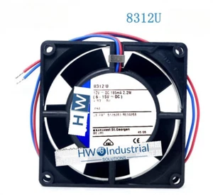 1/pezzo 8312U 8312 U 2 fili 83cm 12V 185 mA 2,2 W ventola di raffreddamento inverter flusso assiale - Foto 1 di 6