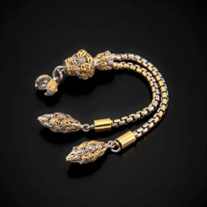 Borla de metal especial parcialmente chapada en oro plata 925 para hacer Tasbih 710608 - Imagen 1 de 4