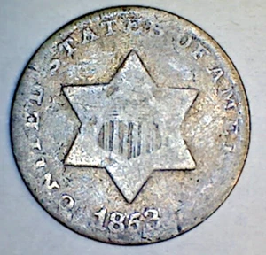 1853 Silver Three-Cent (Trimes) Lot B - Picture 1 of 2
