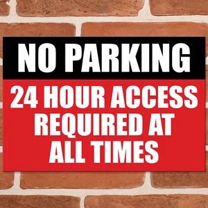 24 HOUR ACCESS Parking Metal Signs Private Car Park Keep Clear Garage Wall Sign - Picture 1 of 3