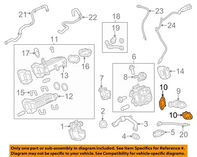 Junta de tubo conector Super Duty Ford OEM 11-24 F-250 BC3Z9EW464F Foto 1 de 2