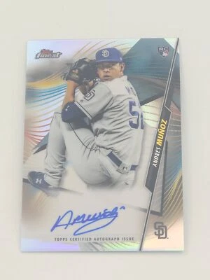2020 Topps Finest #FA-AMU Andres Muñoz Finest Autographs RC Rookie - Image 1 of 2