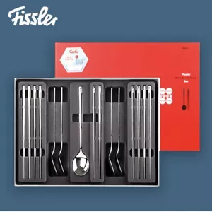 Fissler Koreanisches Besteck Set für 5 Größelöffel Essstäbchen 10 Teile Familienessen - Bild 1 von 8