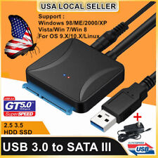 USB 3.0 to SATA III Hard Drive Adapter for 2.5 "3.5" HDD SSD 12V Power For PS4