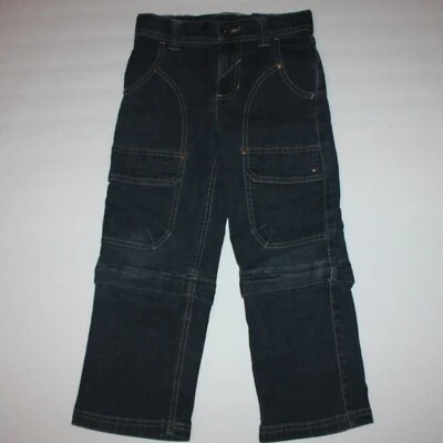 Pantalones cortos Tommy Hilfiger convertibles de mezclilla oscura para niño talla 5 Foto 1 de 2