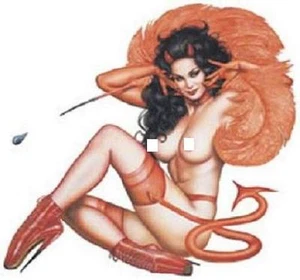 Hell's Belle STICKER Decal Pin Up Art Olivia De Berardinis OL24 - Picture 1 of 1
