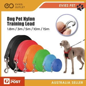 1.8/3/5/10/15M Long Dog Pet Puppy Training Obedience Rope Recall Lead Leash AU - Picture 1 of 13