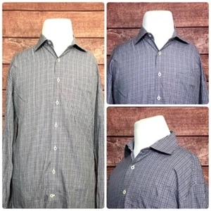 Peter Millar Mens Shirts L/S Plaids Checks Multicolor Black Purple White Size XL - Picture 1 of 7