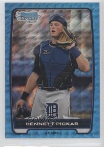 2012 Bowman Draft Chrome Picks Blue Wave Refractors Bennett Pickar #BDPP100