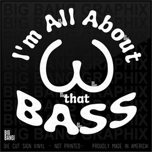 Funny Butt Decal Booty Big Bottom Thick Ass Double Bubble PHAT Fat Girl Bass - Picture 1 of 4
