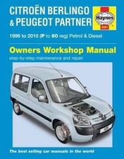 Haynes PEUGEOT PARTNER (96-10) QUICKSILVER TOTEM Owners Service Manual Handbook