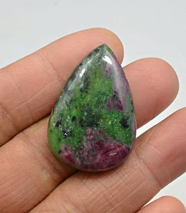 66.60 CT NATURAL RUBY ZOISITE PEAR CABOCHON LOOSE GEMSTONE - Picture 1 of 1