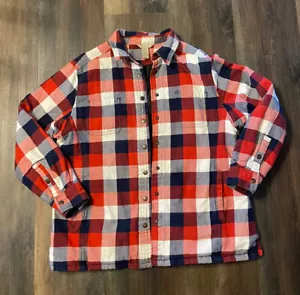 Duluth Trading Co XL Quilted Lined Shirt Jacket Red/Blue/White Plaid   - Picture 1 of 6