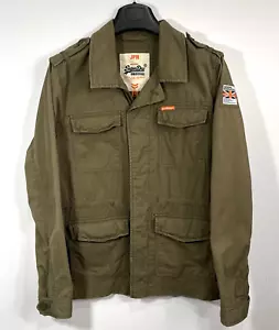Superdry Chaqueta Utilitaria Rookie Para Hombre Grande Caqui Verde Militar Lona Tareas Carg - Imagen 1 de 11