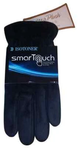 ISO Isotoner Men's SmarTouch Ultra Plush Microfiber Gloves Black Large A608M $50 - Picture 1 of 1