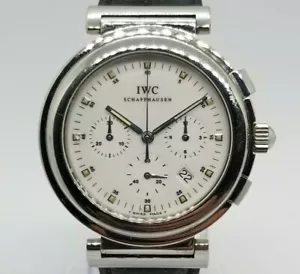 IWC CHRONOGRAPH IW3728 IWC DA VINCI 37mm STAINLESS STEEL BOX & PAPERS BEAUTIFUL - Picture 1 of 11