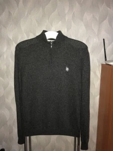 us polo assn sweater men, composed of wool, color gray, size XL - Picture 1 of 10