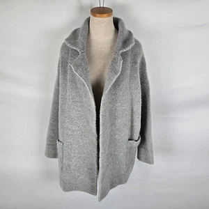 Brandy Melville Open Cardigan Women's One Size Wool Blend Pockets Gray Oversized - Picture 1 of 17